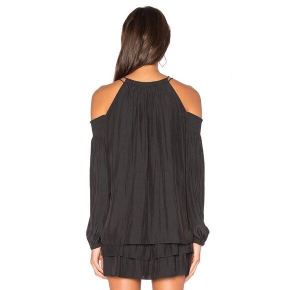 Ramy Brook Heidi Cold Shoulder Top Black Size Medium NEW NWT - Picture 2 of 9